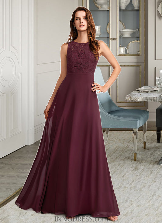 Rosalie A-Line Floor-Length Bridesmaid Dress DPP0013118