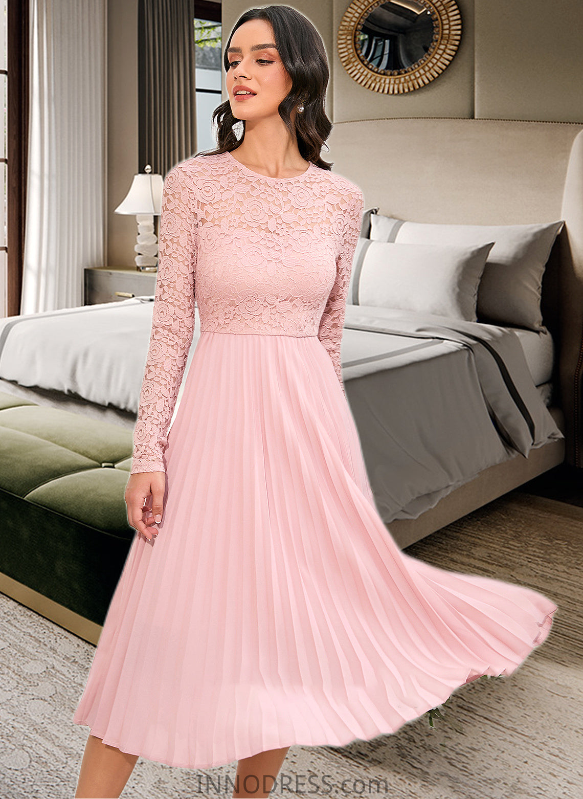 Jordyn A-Line Knee-Length Bridesmaid Dress DPP0013126