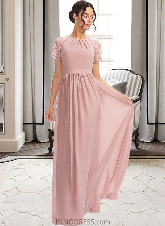 Yamilet A-Line Floor-Length Bridesmaid Dress With Lace DPP0013151