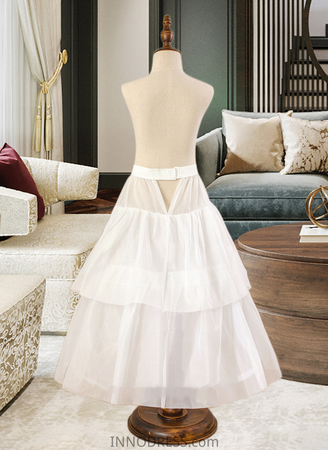 Lyric Ball-Gown/PrincessScoopNeckFloor-LengthTulleJuniorBridesmaidDressWithSashBeading#136423 DPP0013615