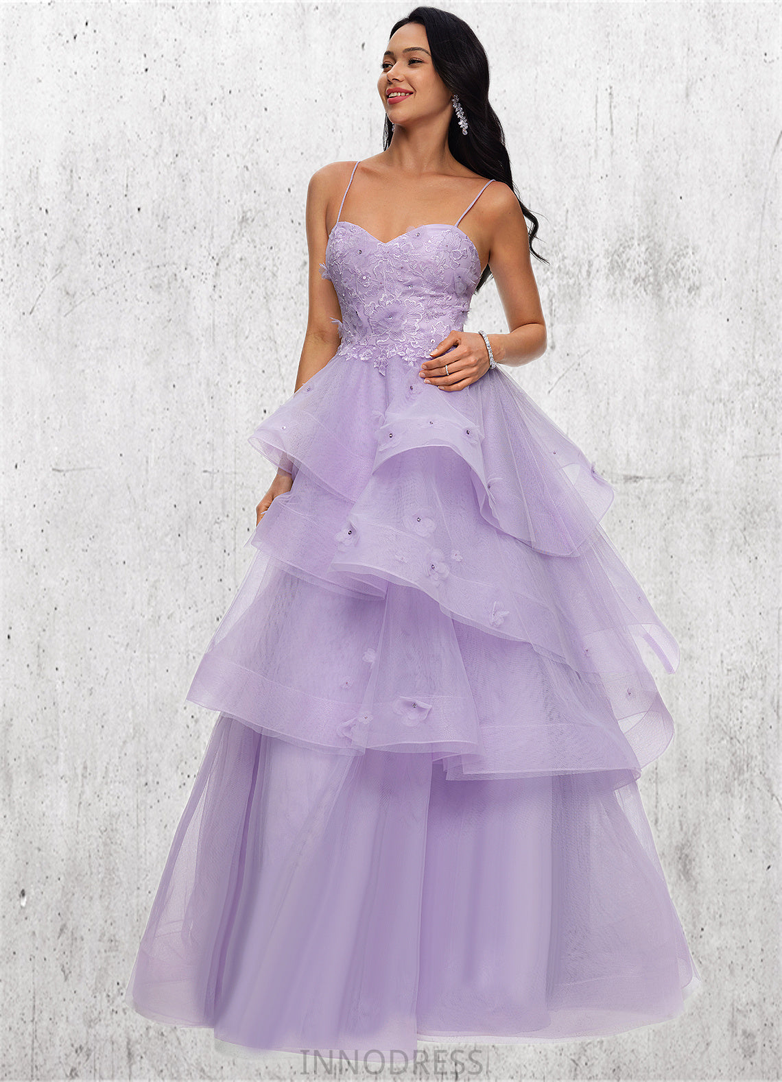 Alyvia Ball-Gown/Princess Sweetheart Floor-Length Tulle Prom Dresses With Beading Sequins DPP0022204