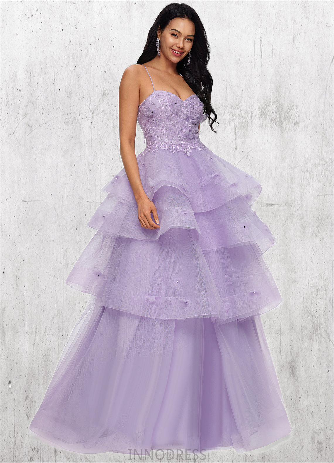 Alyvia Ball-Gown/Princess Sweetheart Floor-Length Tulle Prom Dresses With Beading Sequins DPP0022204