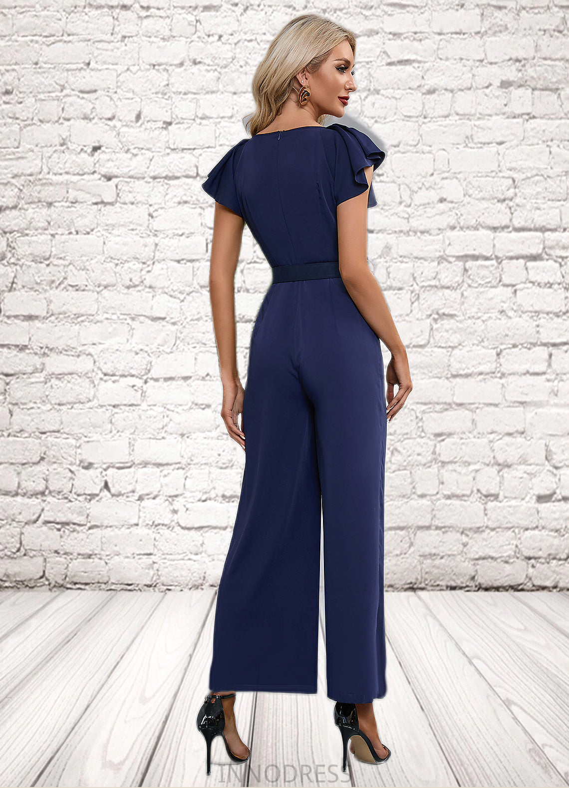 Salma Scoop Elegant Jumpsuit/Pantsuit Polyester Maxi Dresses DPP0022417