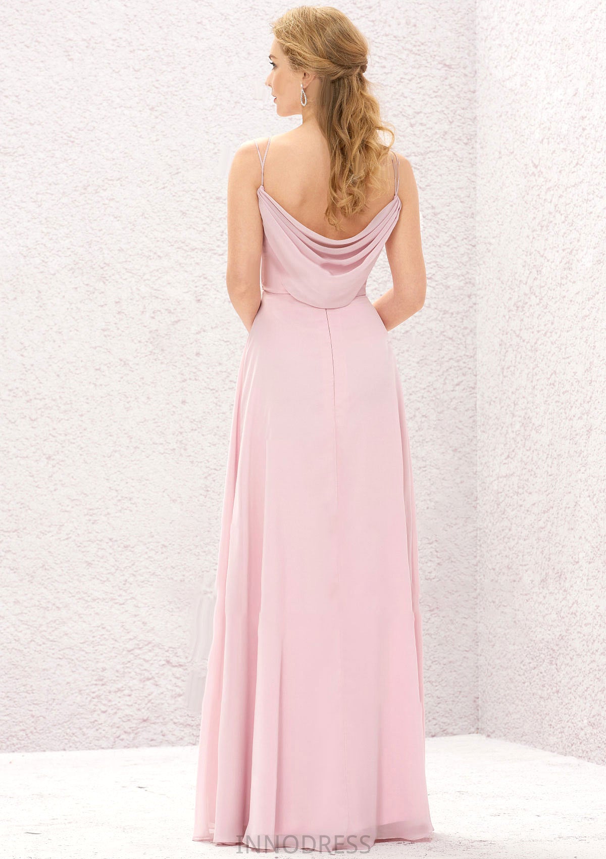 A-line Sweetheart Sleeveless Long/Floor-Length Chiffon Bridesmaid Dresses With Pleated Selina DPP0025335