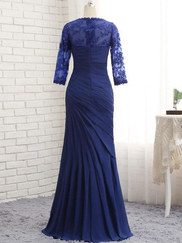 Shannon Trumpet/Mermaid Chiffon Lace Sweetheart 3/4 Sleeves Floor-Length Mother of the Bride Dresses DPP0020442