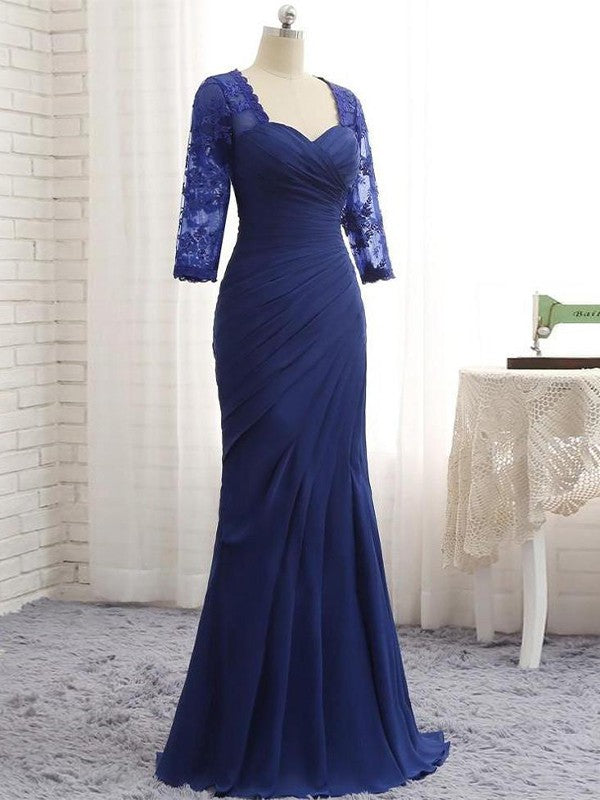 Shannon Trumpet/Mermaid Chiffon Lace Sweetheart 3/4 Sleeves Floor-Length Mother of the Bride Dresses DPP0020442