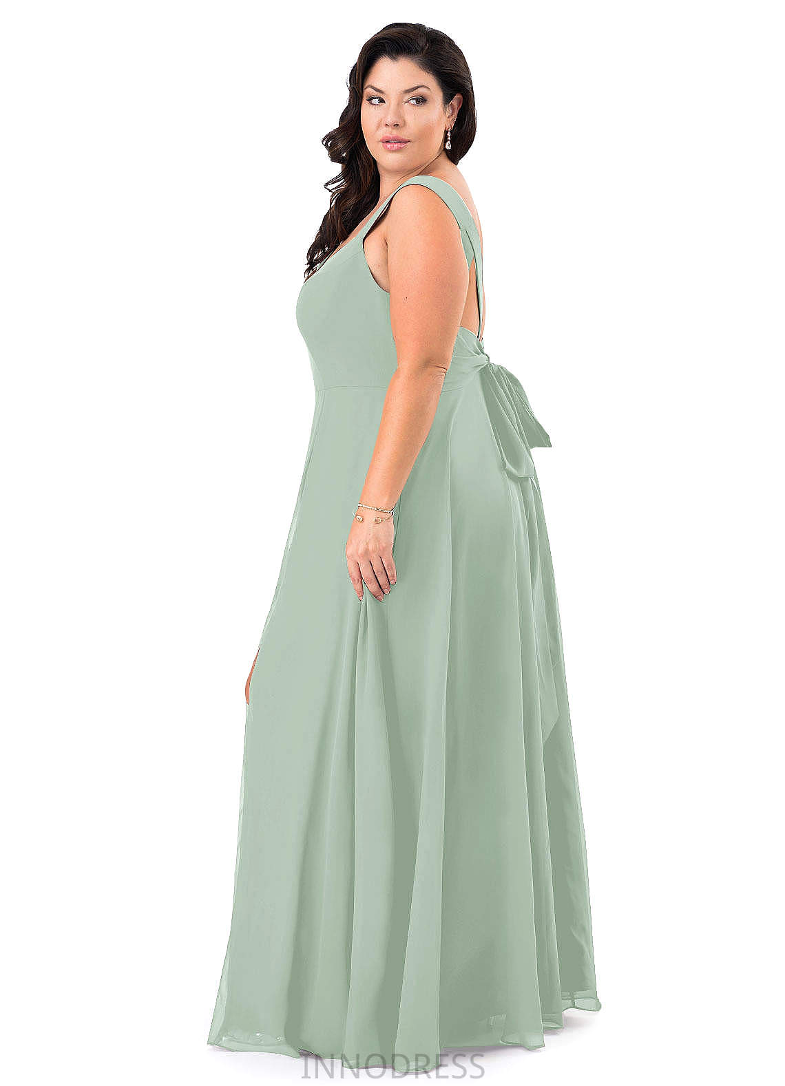 Jamie Floor Length Sleeveless V-Neck A-Line/Princess Natural Waist Bridesmaid Dresses