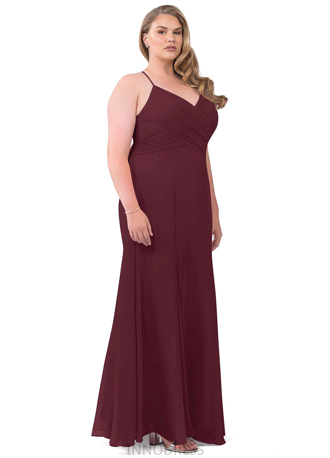 Kristin V-Neck Natural Waist Knee Length A-Line/Princess Bridesmaid Dresses