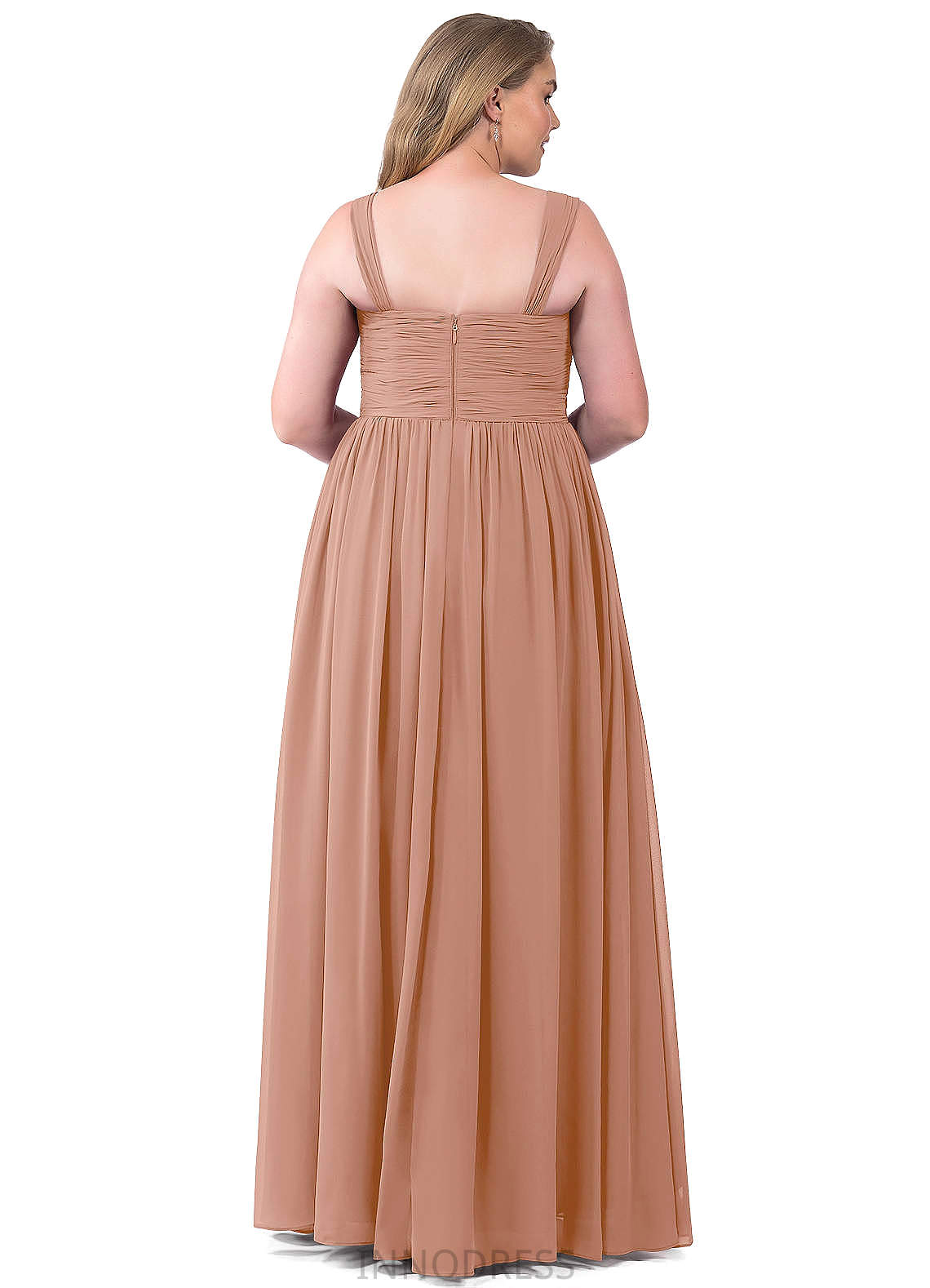 Audrey Sleeveless Floor Length Scoop Natural Waist A-Line/Princess Bridesmaid Dresses