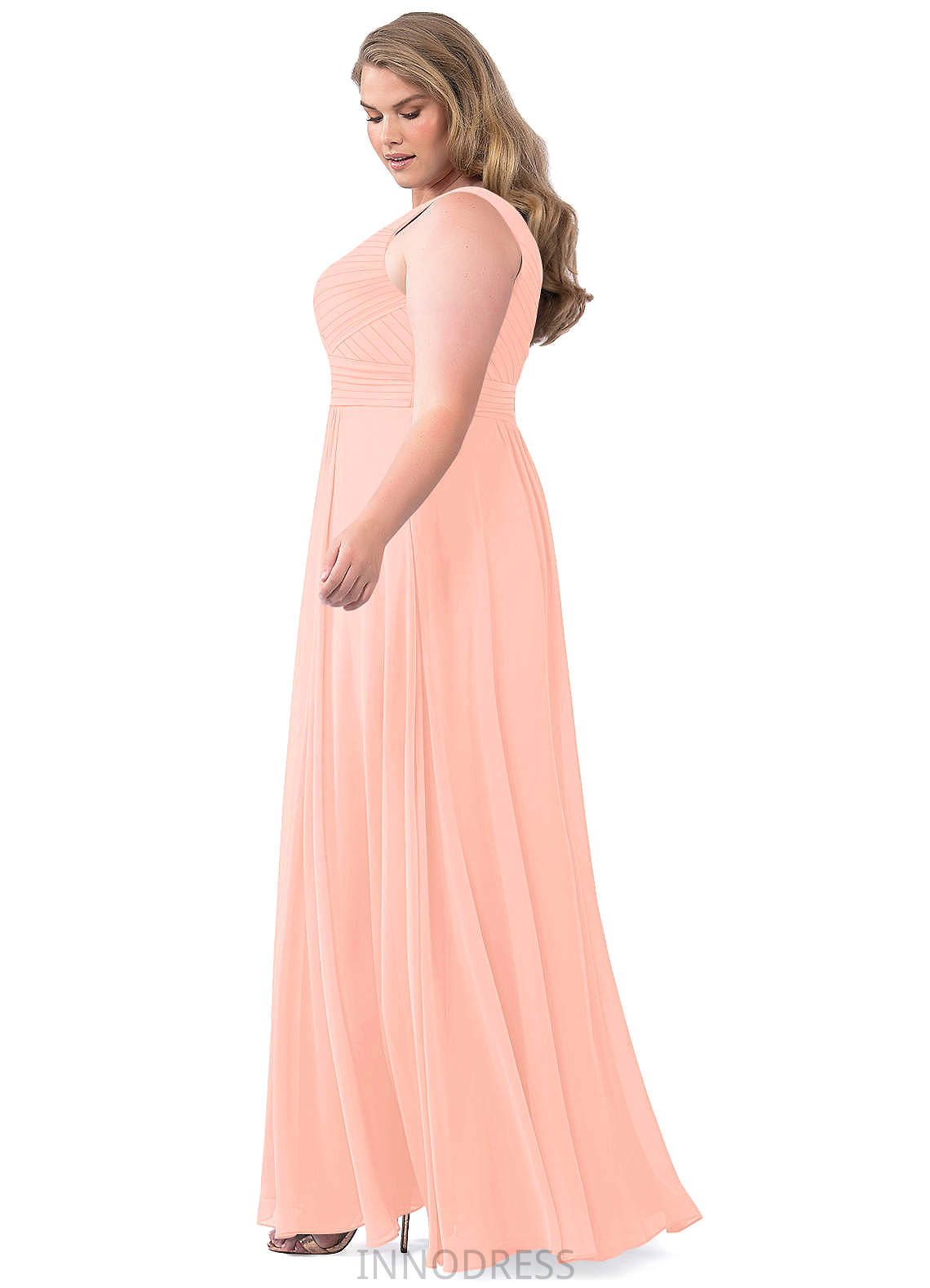 Judy Spaghetti Staps Floor Length Natural Waist Sleeveless A-Line/Princess Bridesmaid Dresses