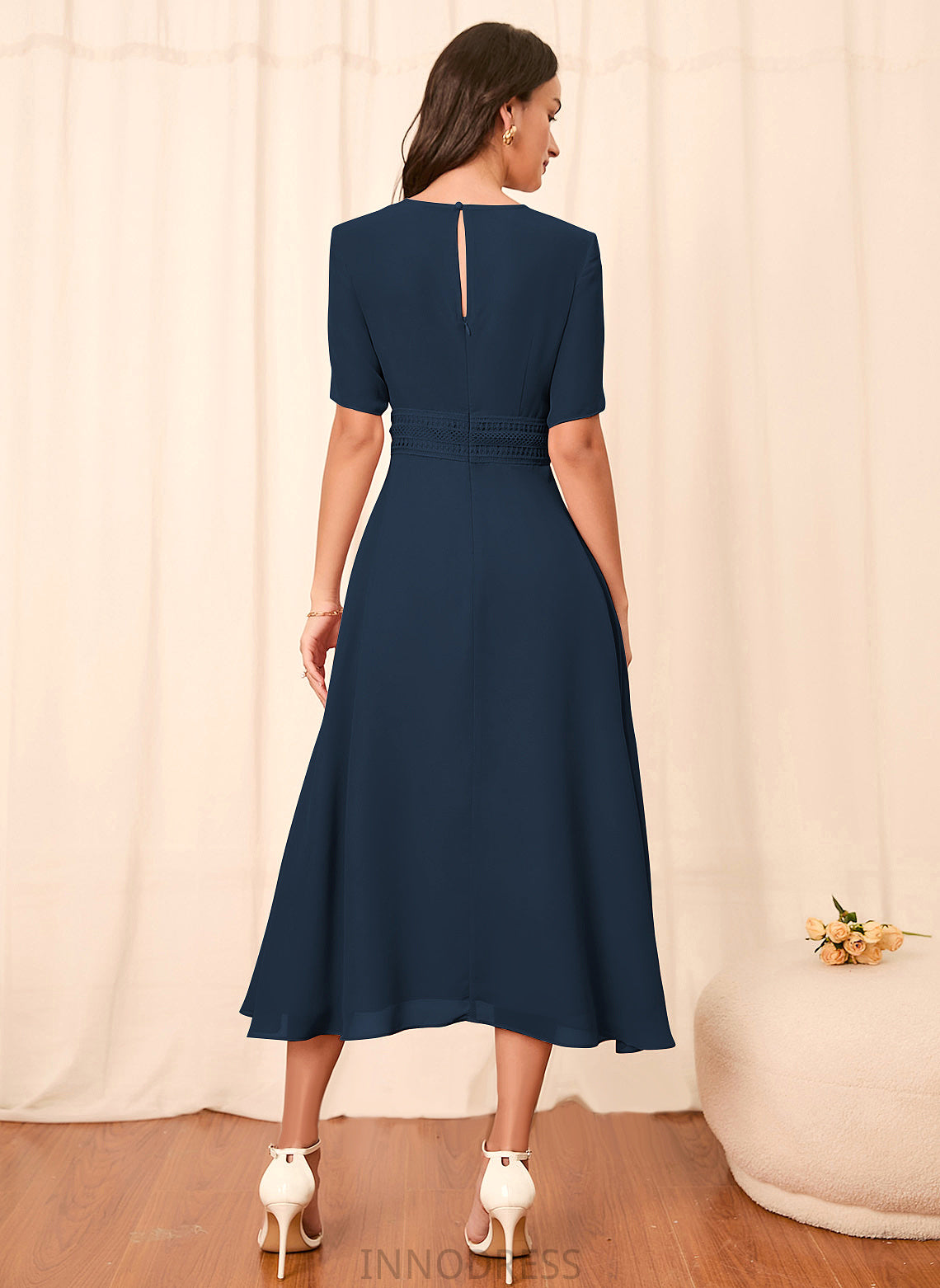 Sleeve Sleeves A-Line Length Knee-Length Straps Silhouette Fabric Maryjane Sleeveless A-Line/Princess Natural Waist Bridesmaid Dresses