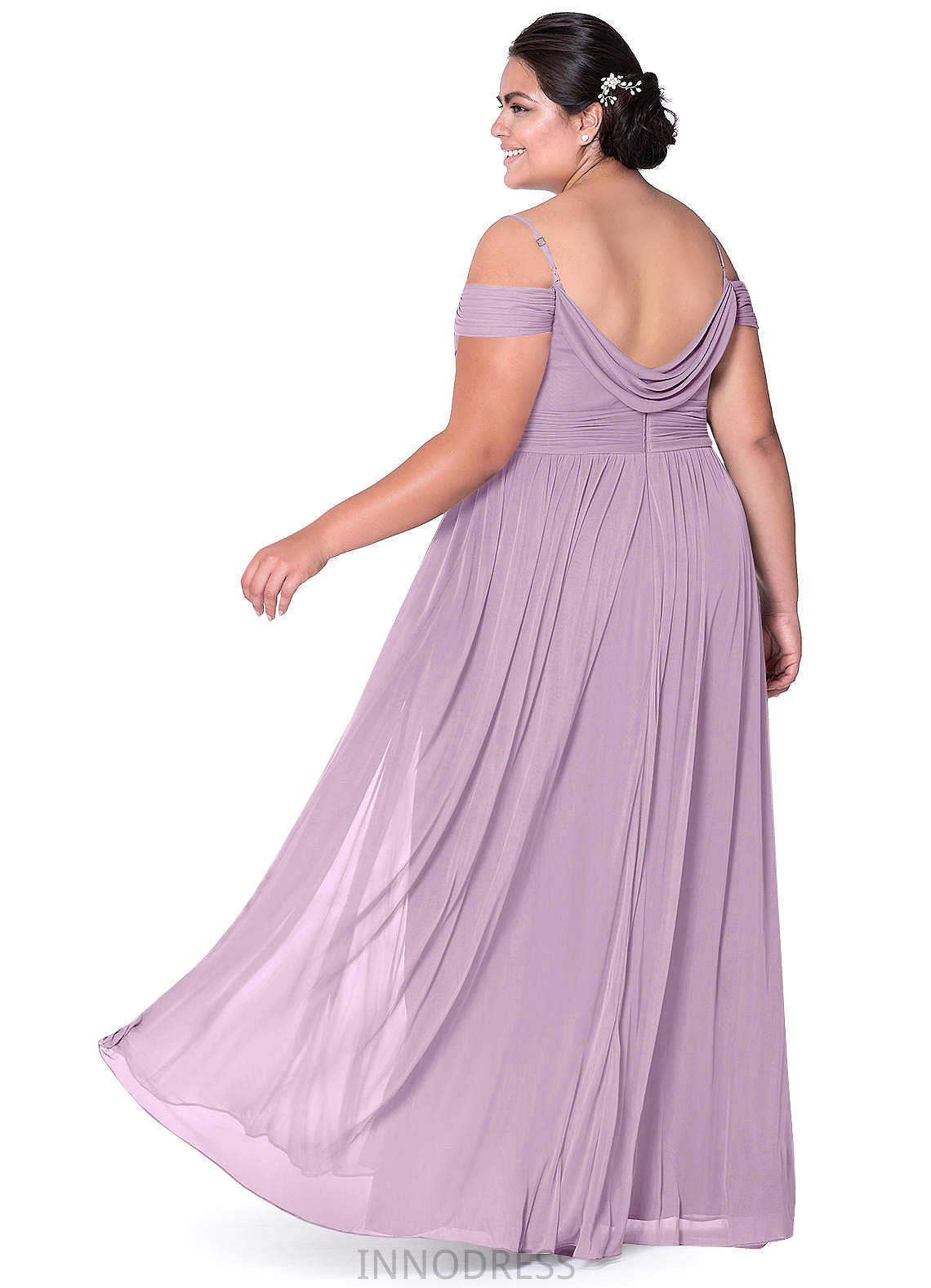 Leticia V-Neck A-Line/Princess Sleeveless Natural Waist Floor Length Bridesmaid Dresses