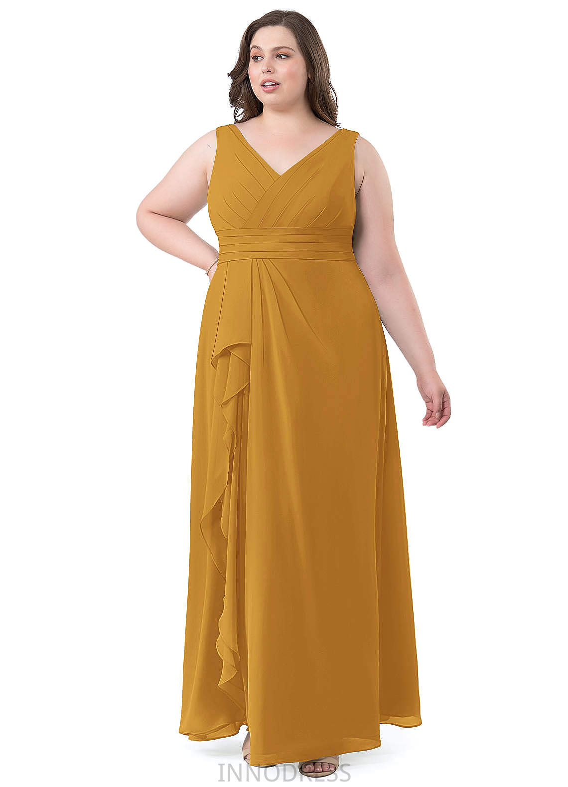 Anastasia V-Neck A-Line/Princess Knee Length Sleeveless Natural Waist Bridesmaid Dresses