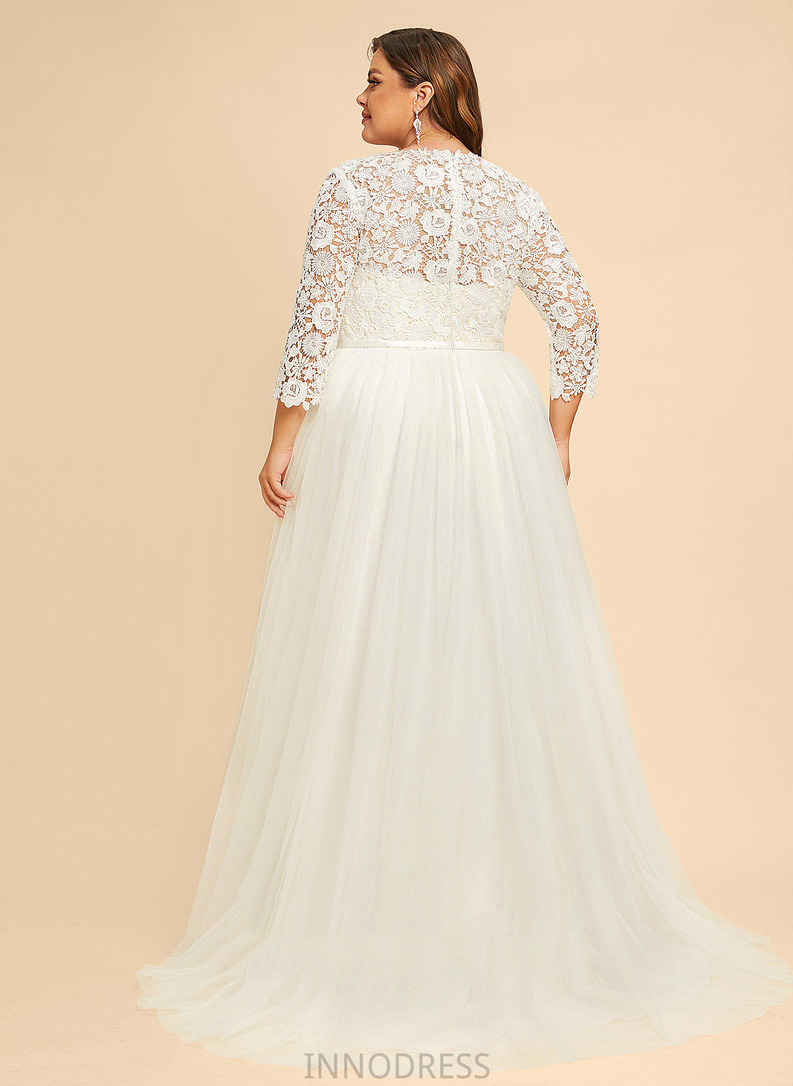 Sheila Dress Sweep Wedding Dresses Wedding Lace A-Line Train Tulle