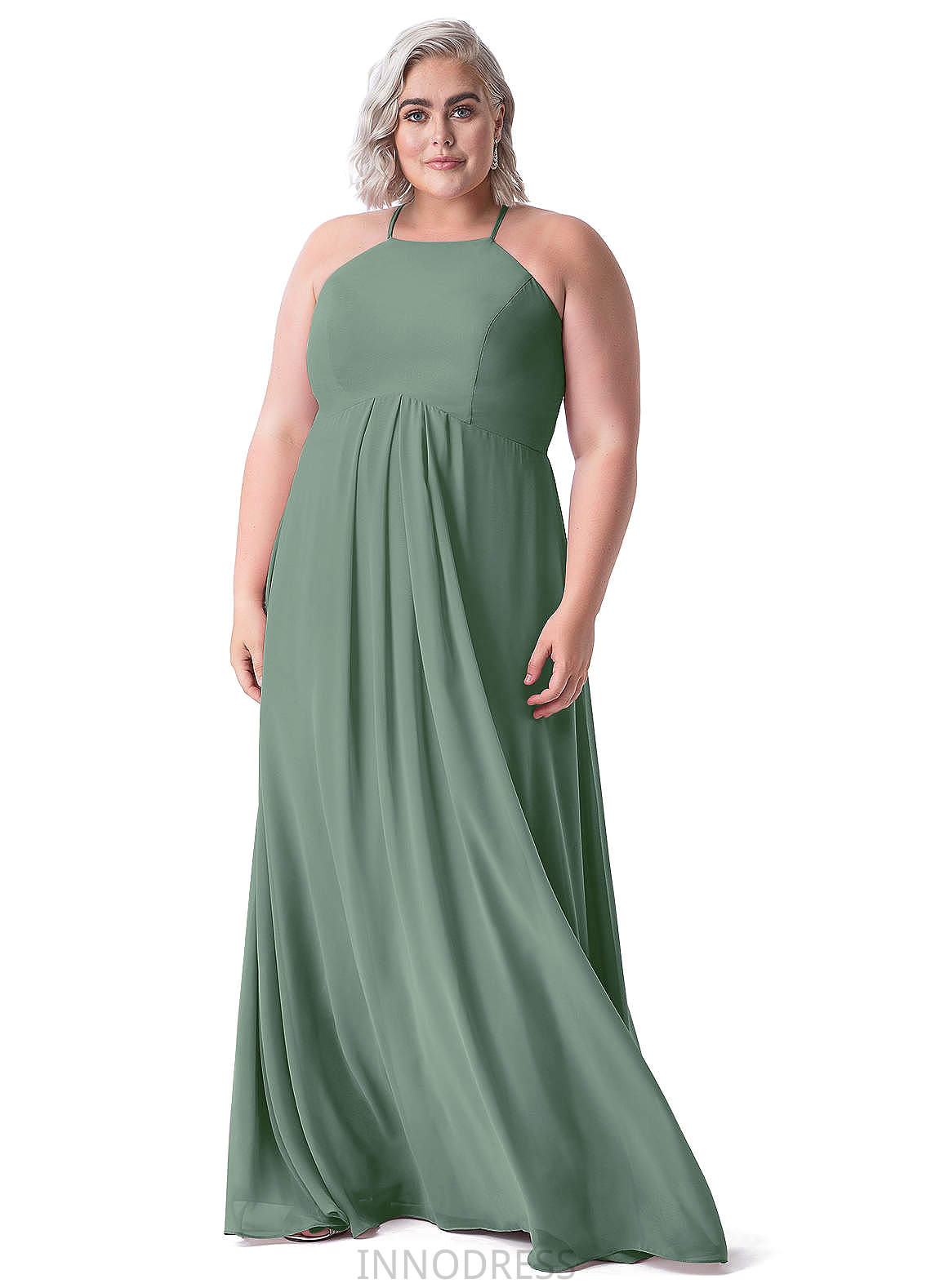 Emmalee Floor Length A-Line/Princess V-Neck Natural Waist Sleeveless Bridesmaid Dresses