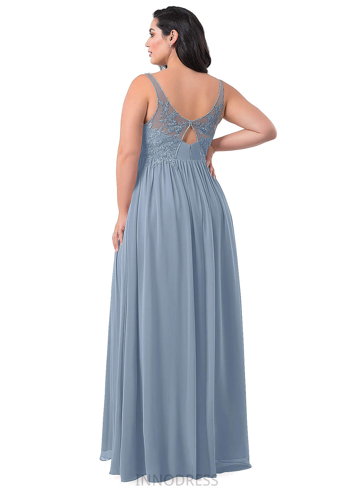 Katie Trumpet/Mermaid Natural Waist Spaghetti Staps Sleeveless Floor Length Bridesmaid Dresses