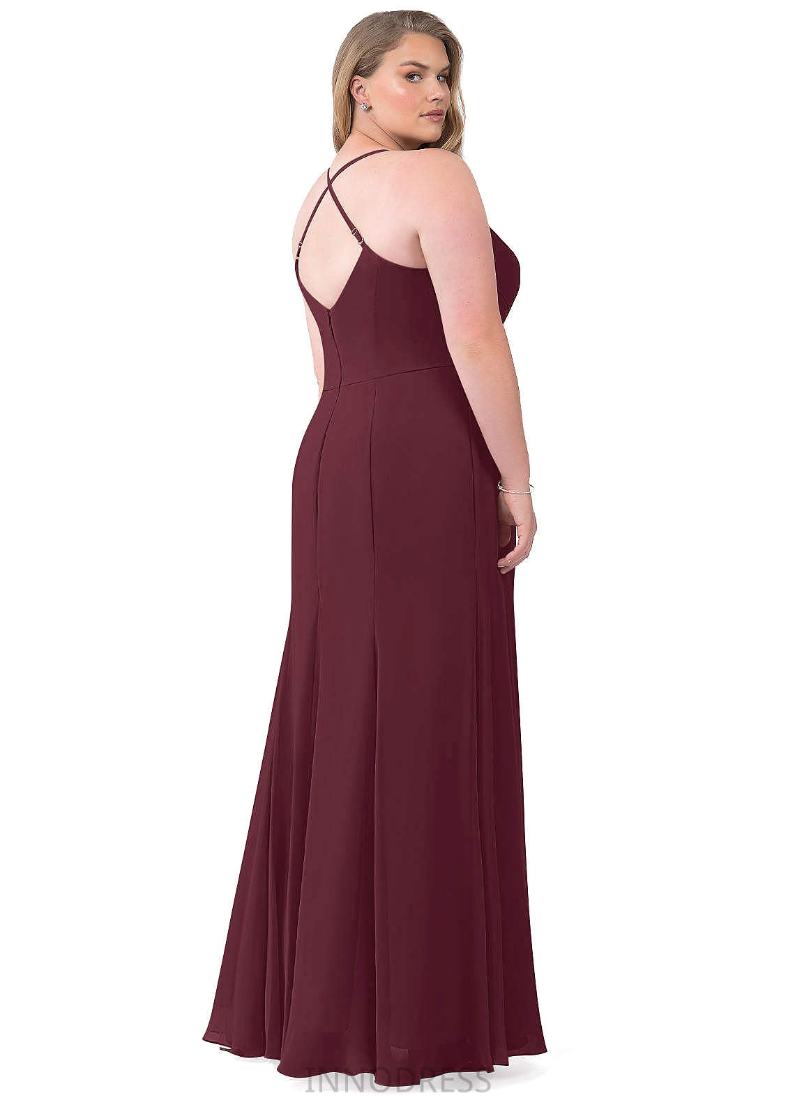 Kristin V-Neck Natural Waist Knee Length A-Line/Princess Bridesmaid Dresses