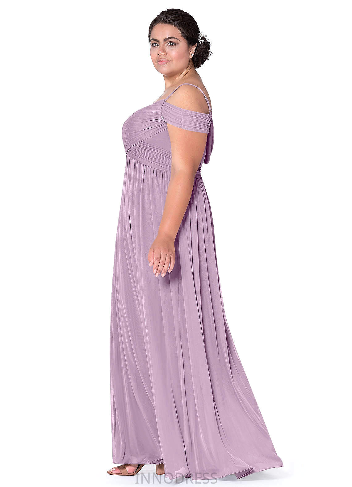 Leticia V-Neck A-Line/Princess Sleeveless Natural Waist Floor Length Bridesmaid Dresses