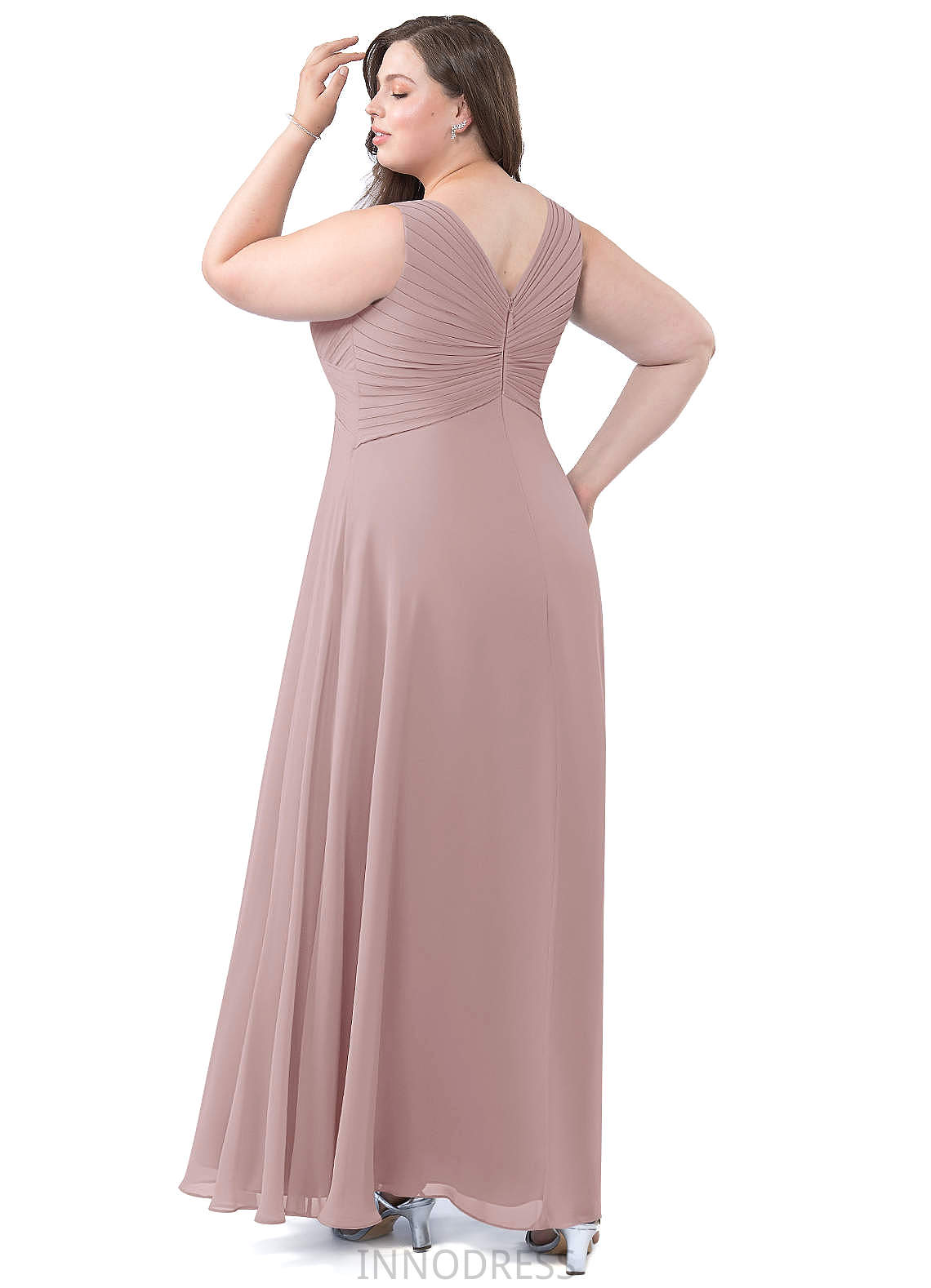 Carolyn A-Line/Princess Scoop Floor Length Sleeveless Natural Waist Bridesmaid Dresses