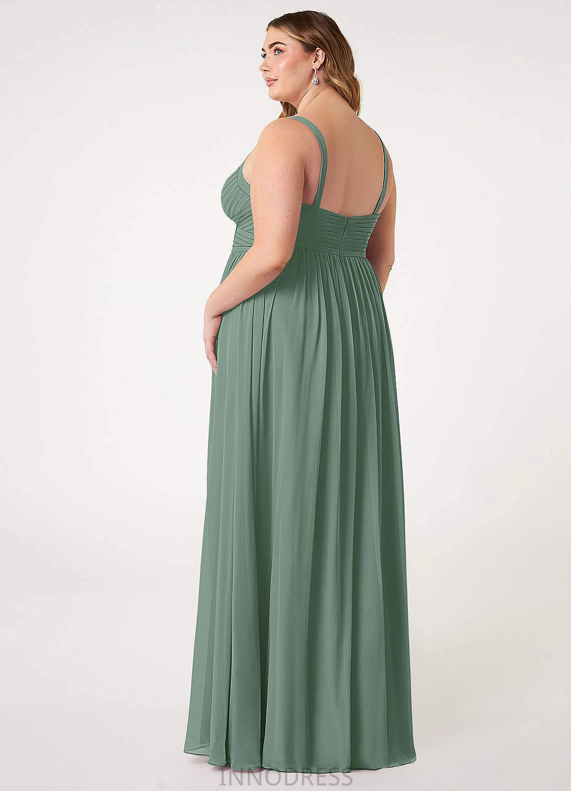 Jessica High Low V-Neck A-Line/Princess Natural Waist Sleeveless Bridesmaid Dresses