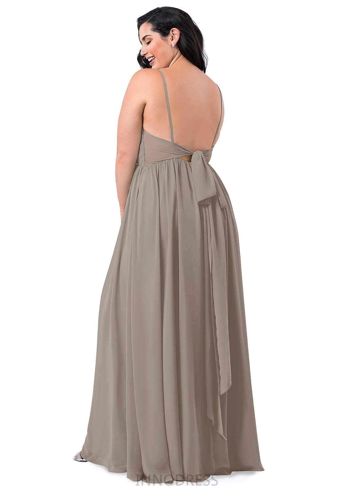 Layla A-Line/Princess Scoop Natural Waist Sleeveless Floor Length Bridesmaid Dresses