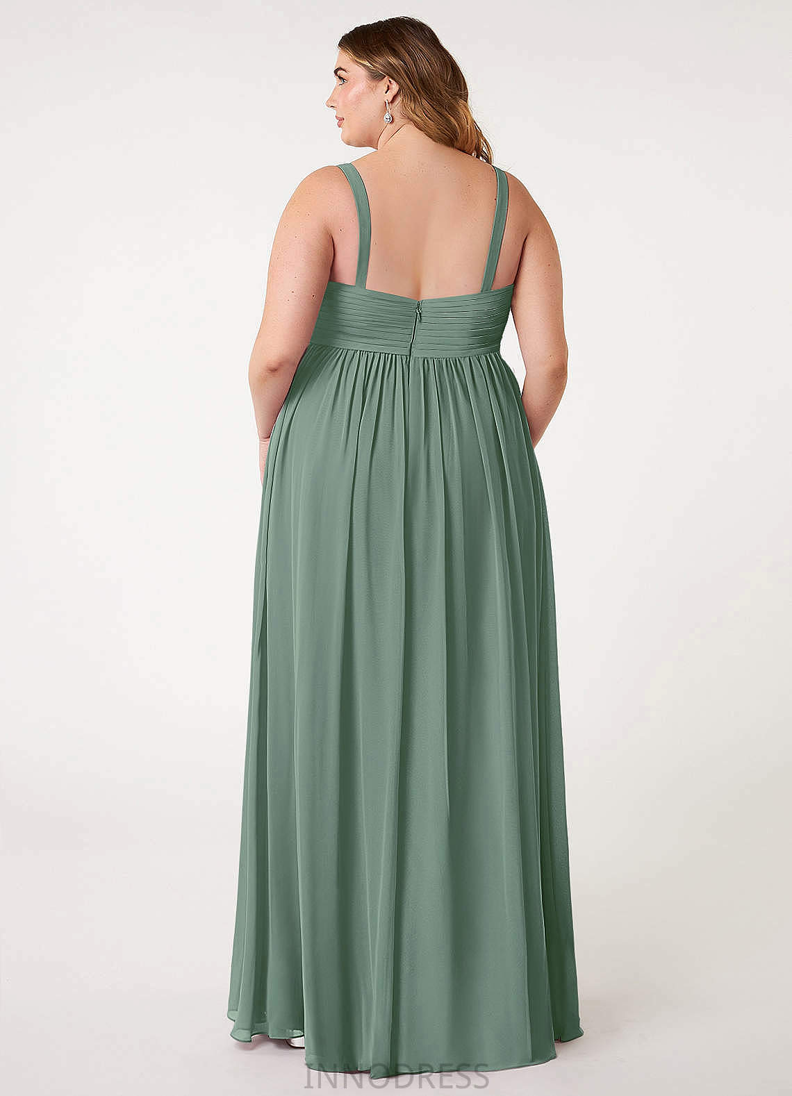 Jessica High Low V-Neck A-Line/Princess Natural Waist Sleeveless Bridesmaid Dresses