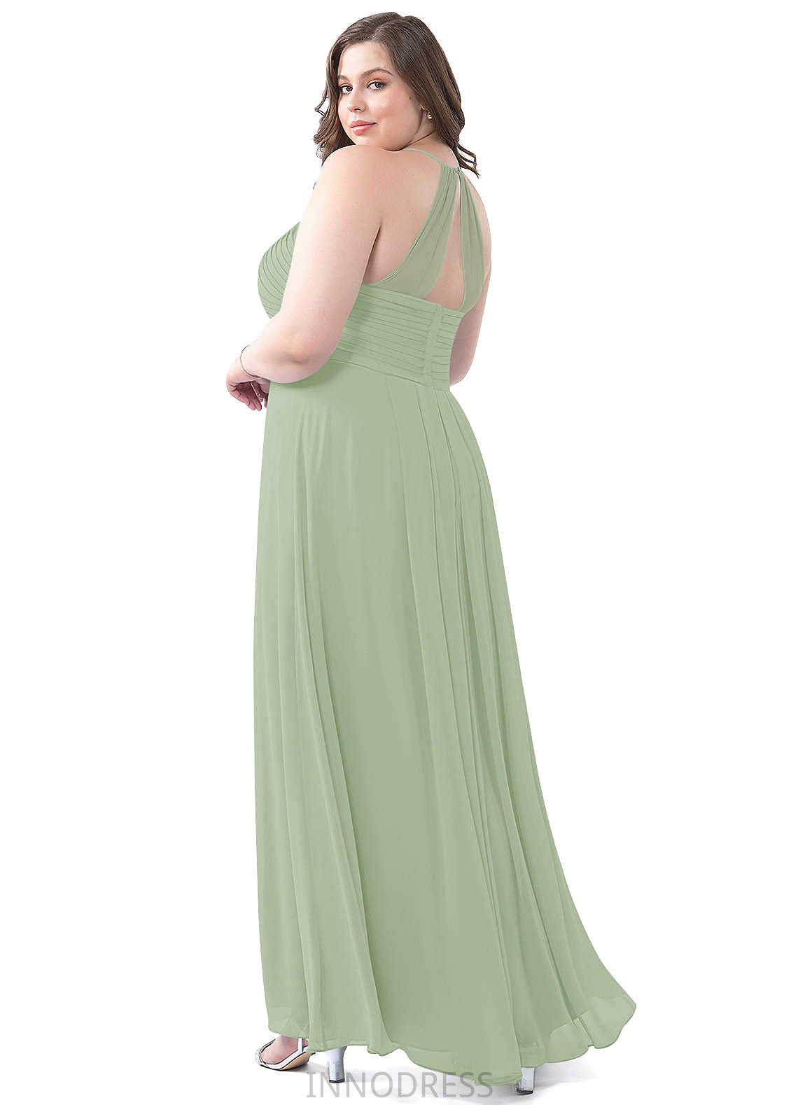 Lucile Sleeveless Scoop Natural Waist Floor Length Bridesmaid Dresses