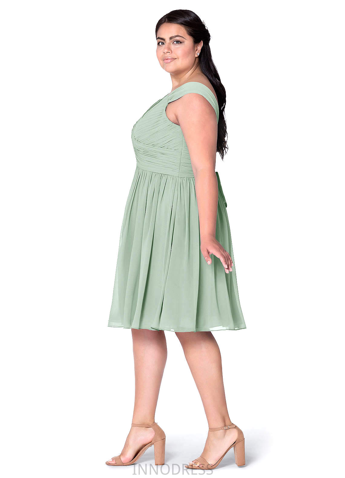 Jordyn A-Line/Princess Floor Length Sleeveless V-Neck Natural Waist Bridesmaid Dresses