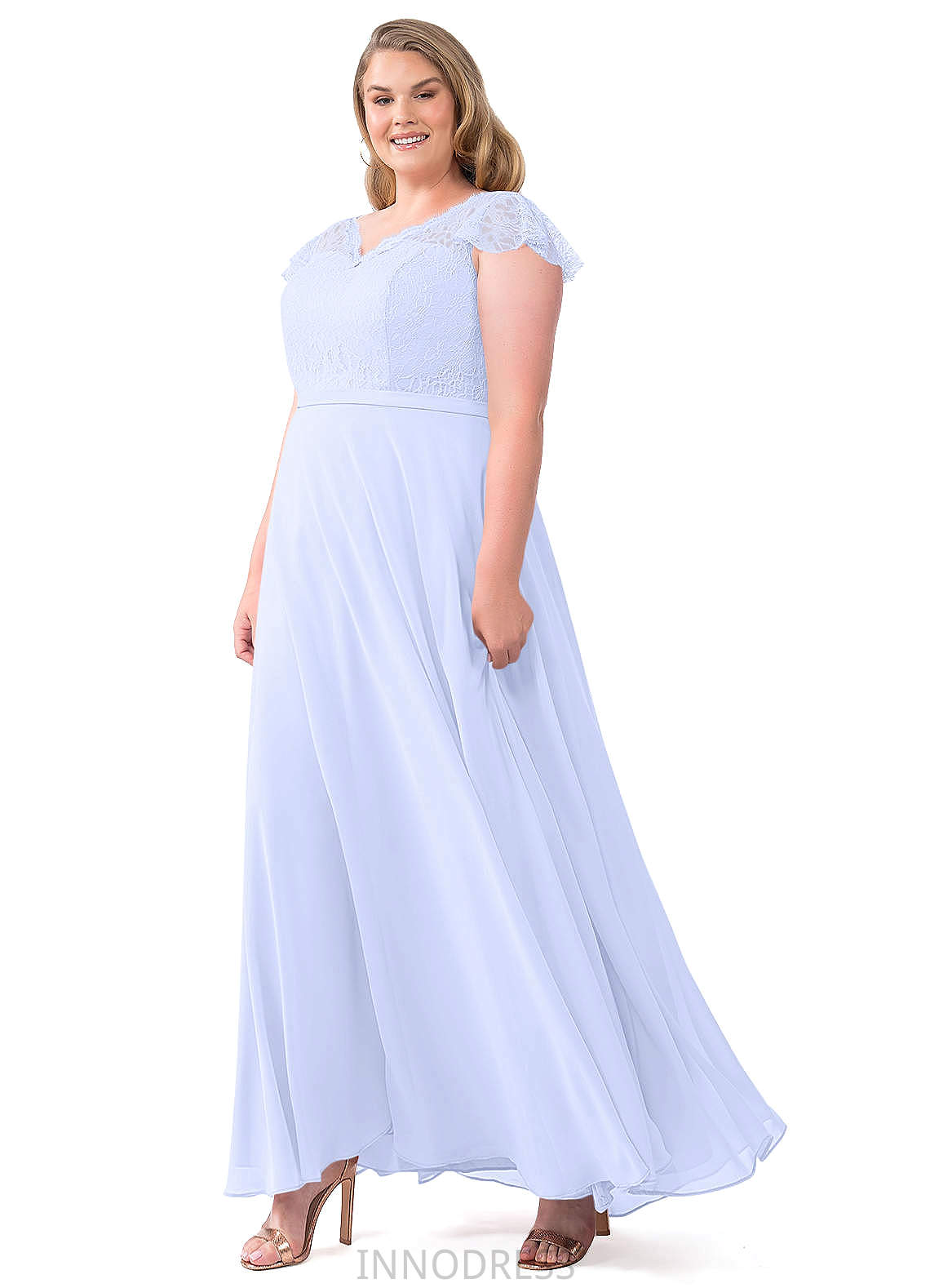 Emerson Sleeveless Floor Length Scoop A-Line/Princess Natural Waist Bridesmaid Dresses