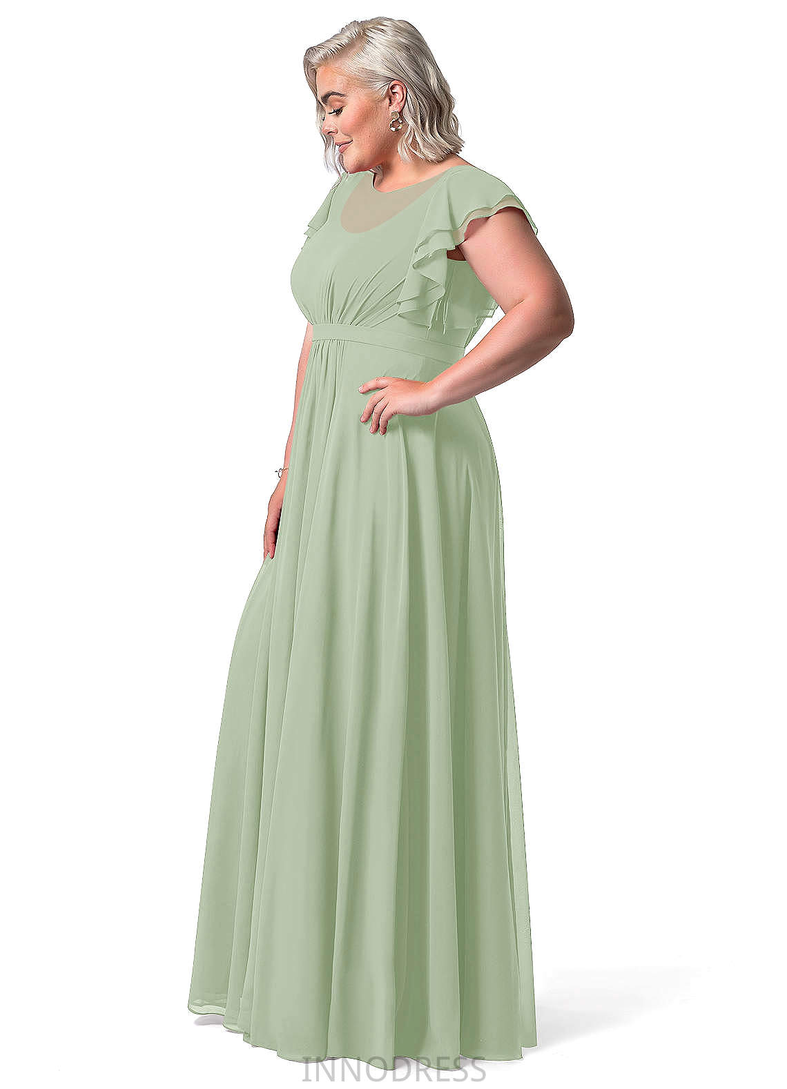 Grace Natural Waist A-Line/Princess Spaghetti Staps Sleeveless Taffeta Floor Length Bridesmaid Dresses