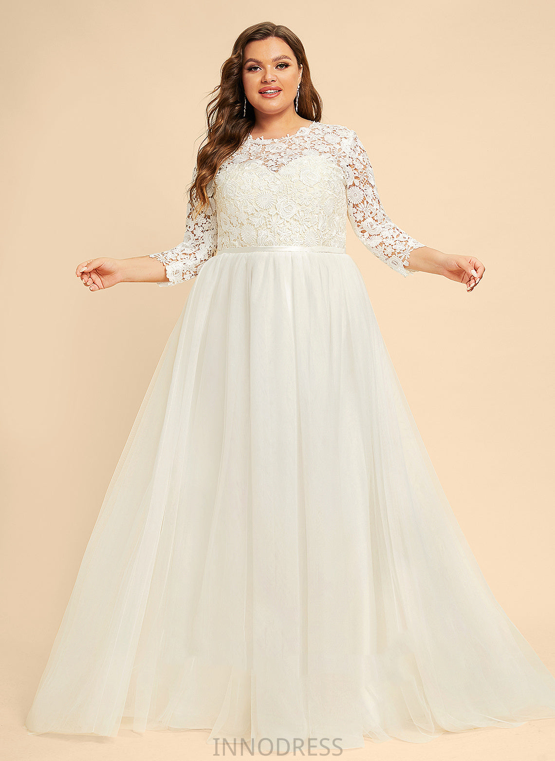 Sheila Dress Sweep Wedding Dresses Wedding Lace A-Line Train Tulle