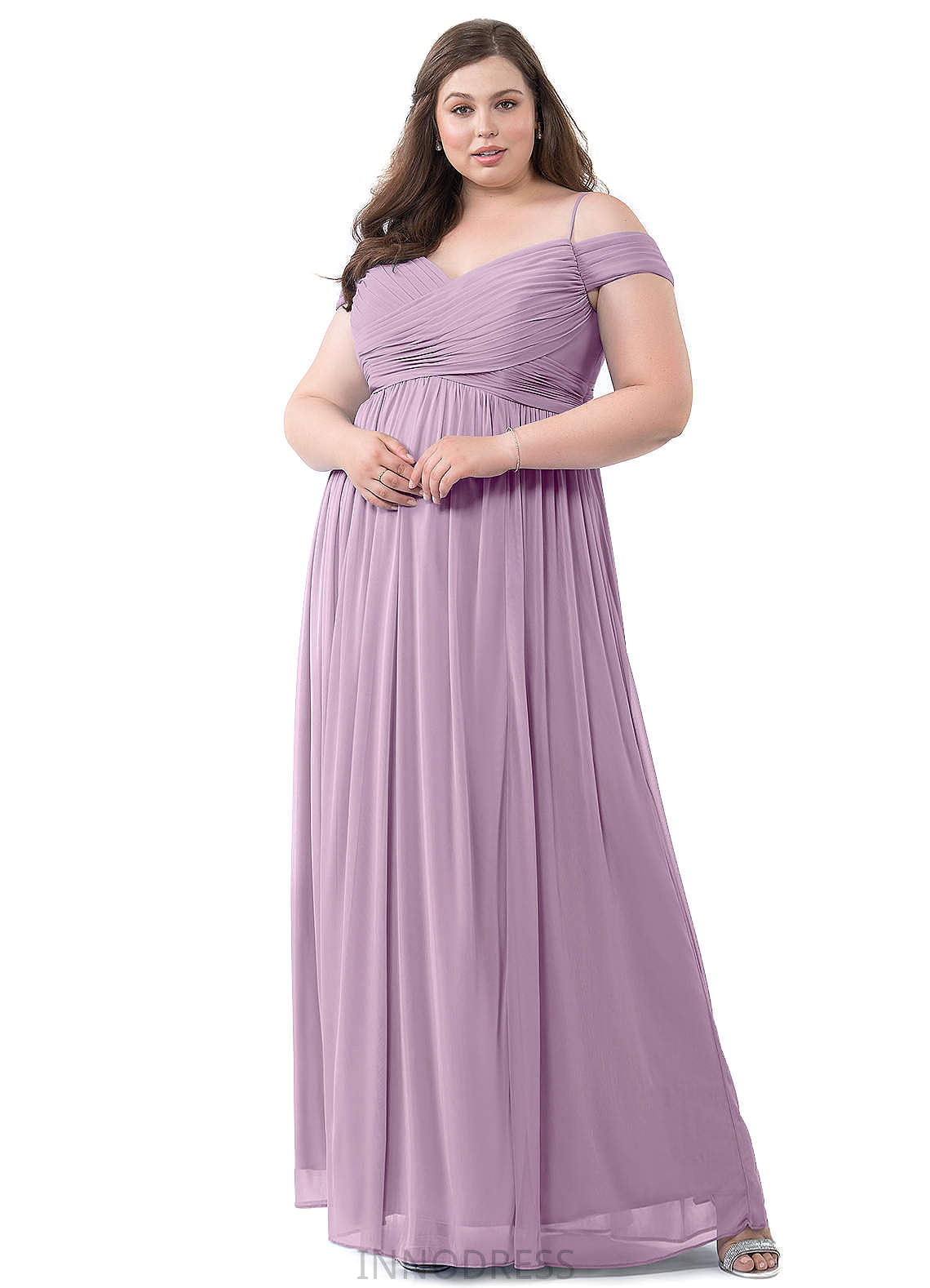 Leticia V-Neck A-Line/Princess Sleeveless Natural Waist Floor Length Bridesmaid Dresses