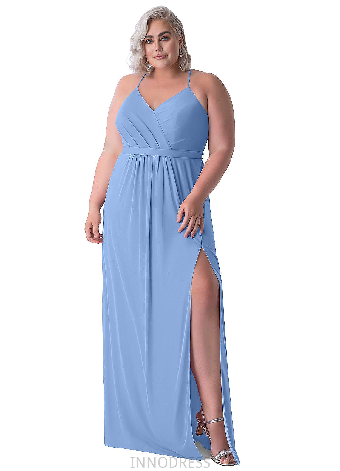 Campbell Scoop A-Line/Princess Floor Length Sleeveless Natural Waist Bridesmaid Dresses