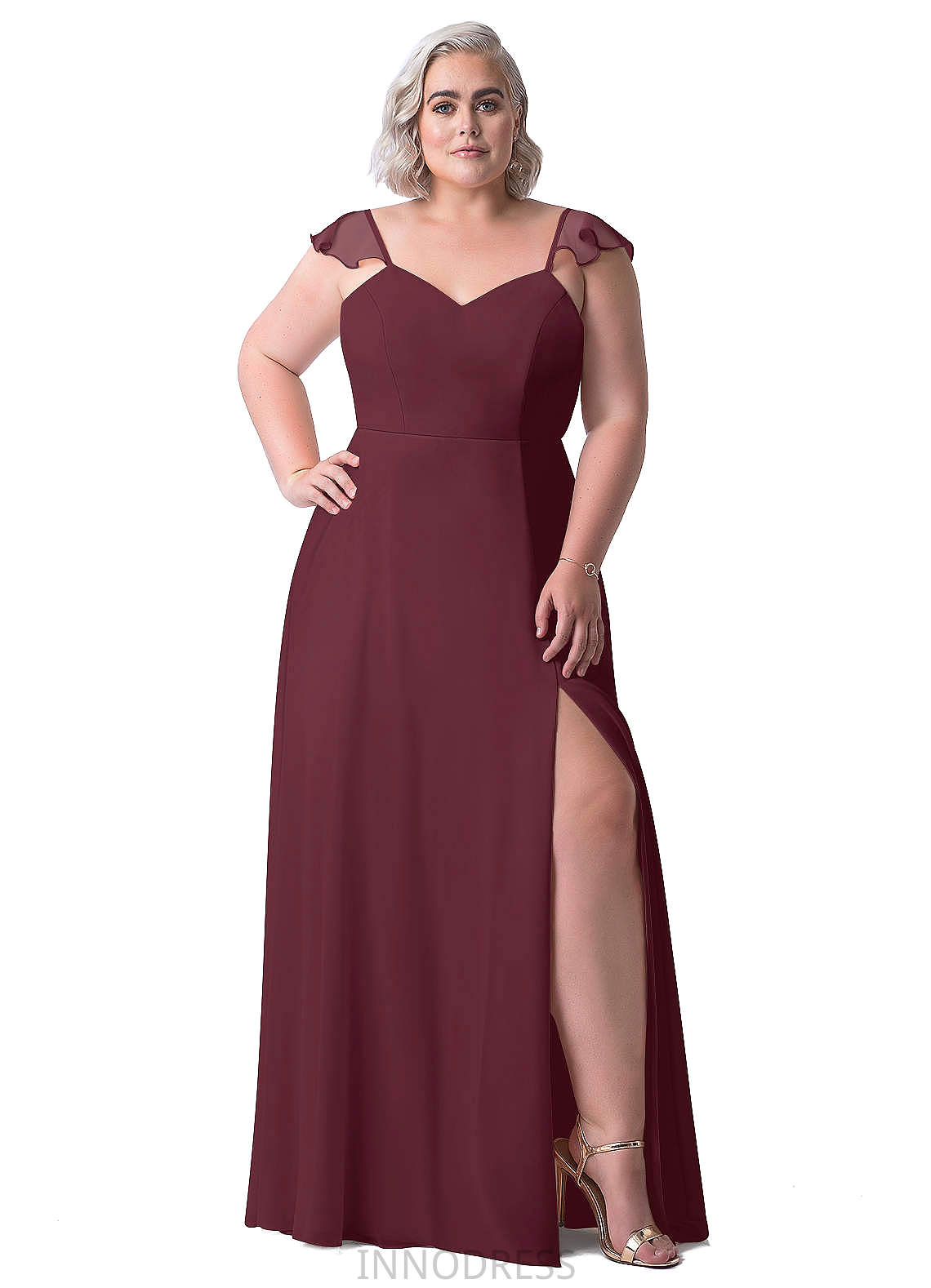 Ruth Floor Length Trumpet/Mermaid Spandex Sleeveless Off The Shoulder Natural Waist Bridesmaid Dresses