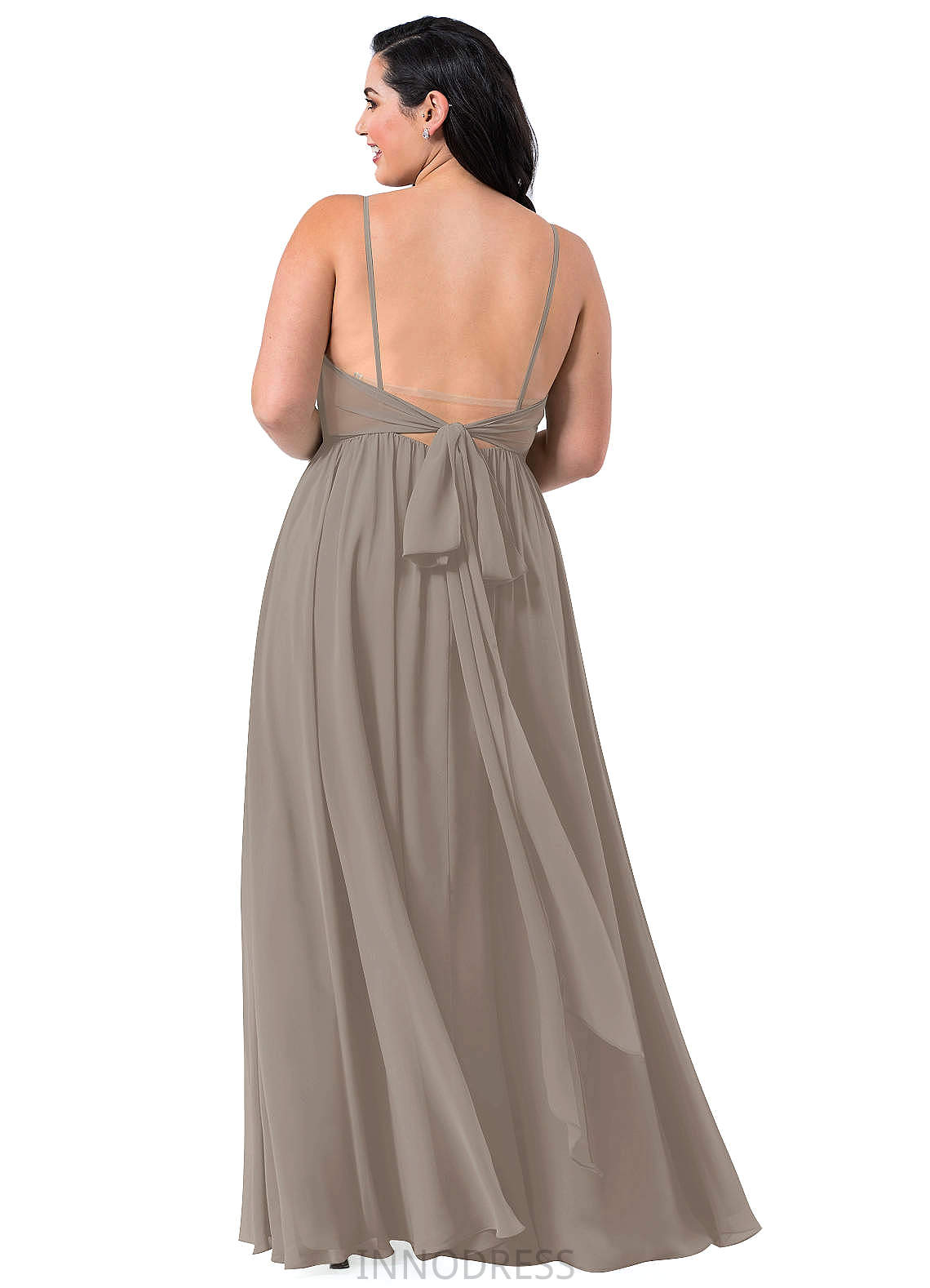 Layla A-Line/Princess Scoop Natural Waist Sleeveless Floor Length Bridesmaid Dresses