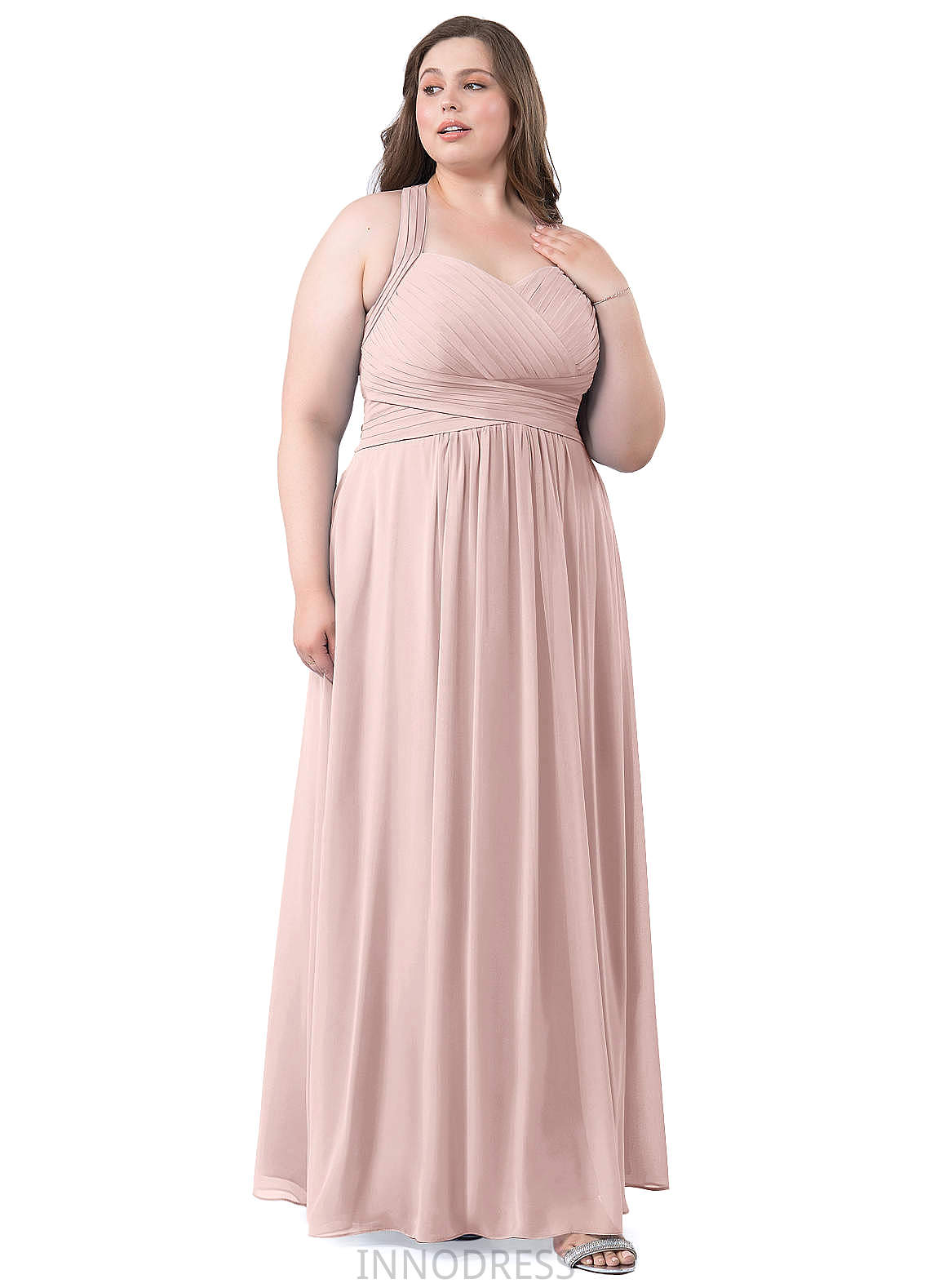 Kasey Sleeveless Natural Waist Spaghetti Staps High Low Sheath/Column Bridesmaid Dresses