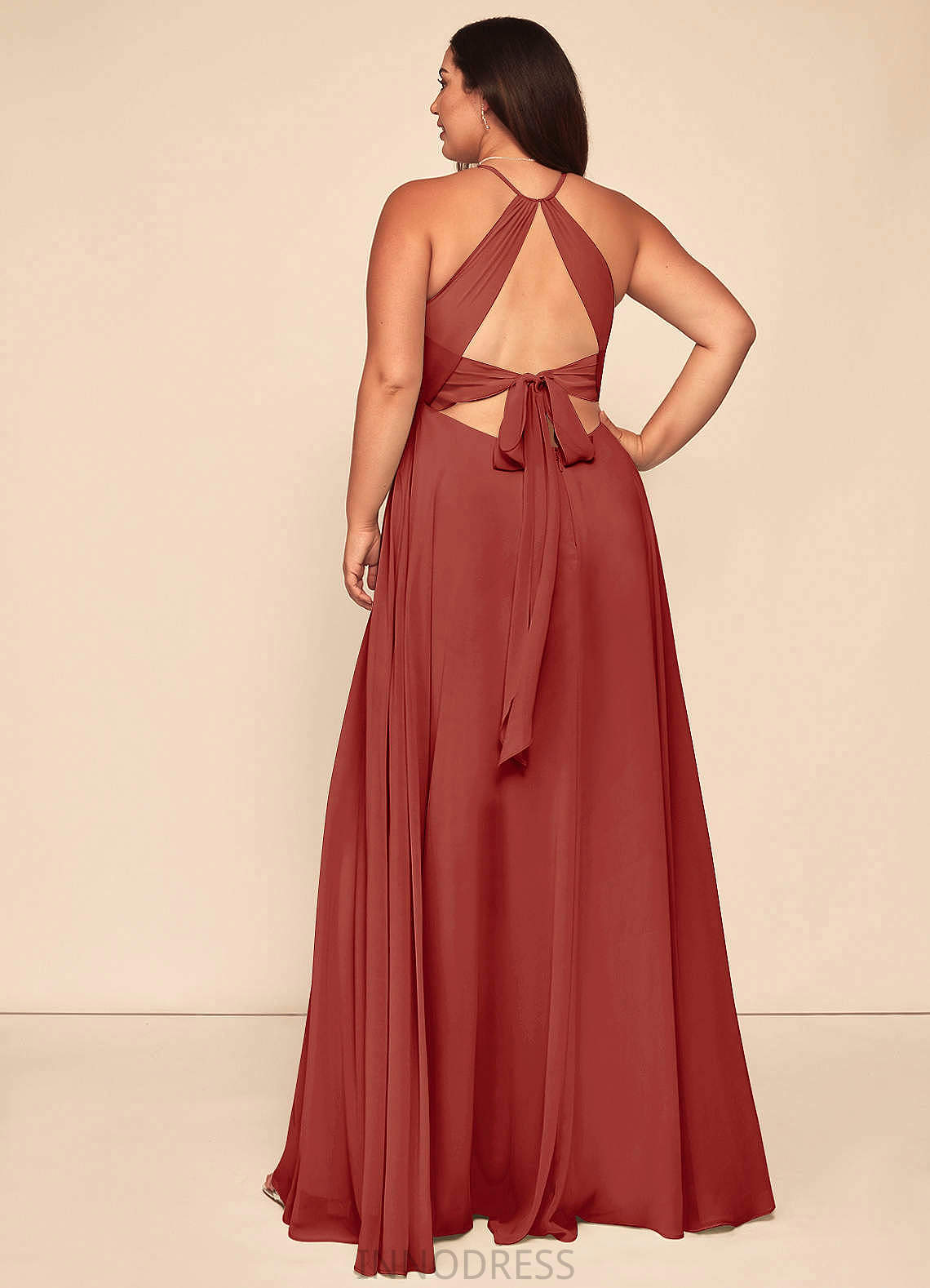 Myah Velvet Straps Sleeveless Floor Length Natural Waist Trumpet/Mermaid Bridesmaid Dresses