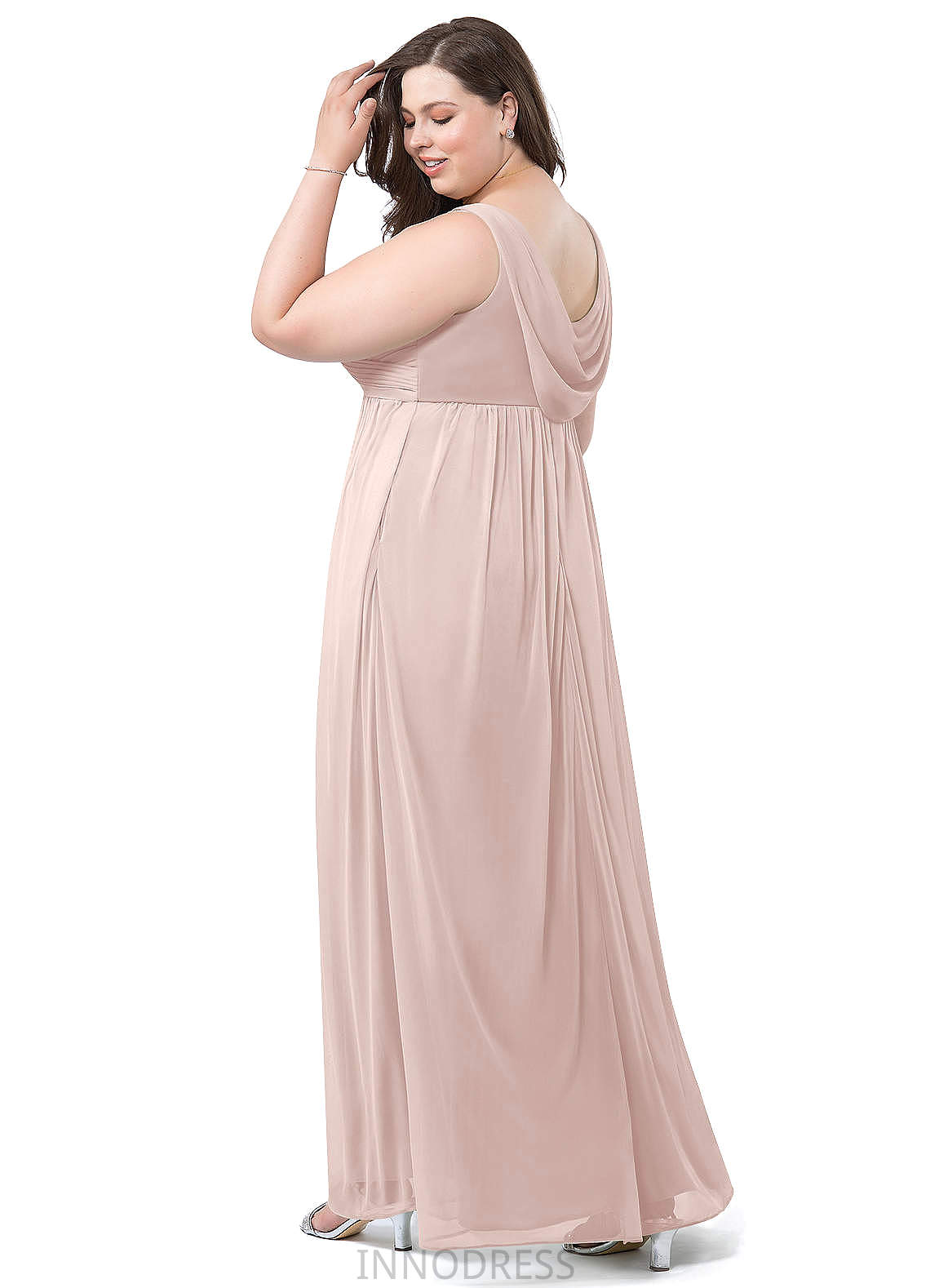 Raelynn Floor Length V-Neck Natural Waist Sleeveless A-Line/Princess Bridesmaid Dresses