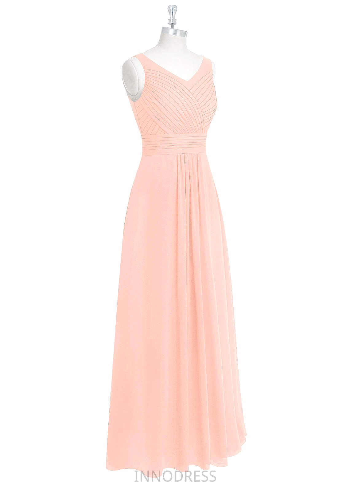 Judy Spaghetti Staps Floor Length Natural Waist Sleeveless A-Line/Princess Bridesmaid Dresses