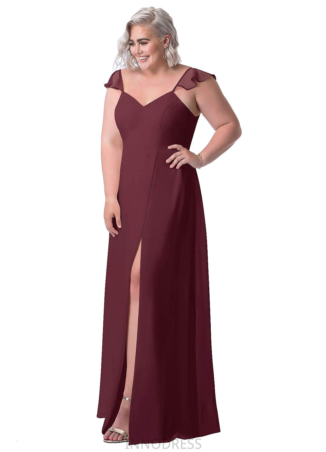 Ruth Floor Length Trumpet/Mermaid Spandex Sleeveless Off The Shoulder Natural Waist Bridesmaid Dresses