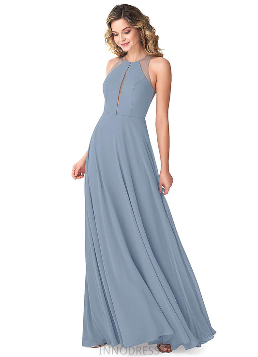 Lana Sleeveless Straps A-Line/Princess Natural Waist Floor Length Bridesmaid Dresses