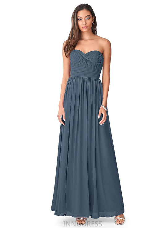 Yasmin Halter A-Line/Princess Sleeveless Floor Length Natural Waist Bridesmaid Dresses