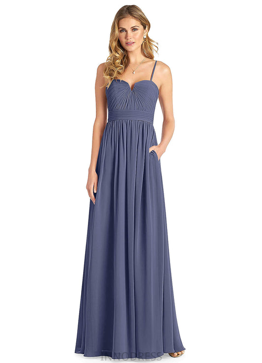 Jackie Floor Length V-Neck Natural Waist A-Line/Princess Sleeveless Bridesmaid Dresses