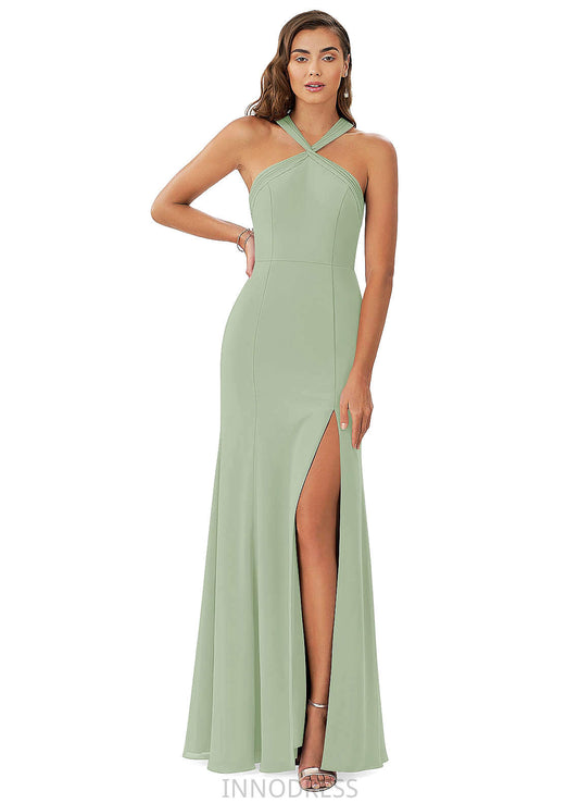 Naomi Natural Waist Sleeveless Spaghetti Staps A-Line/Princess Floor Length Bridesmaid Dresses