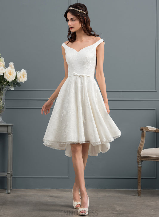 Wedding Dresses Bow(s) Lace Dress Xiomara Wedding Asymmetrical A-Line With