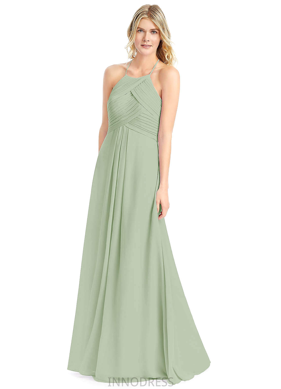 Lucile Sleeveless Scoop Natural Waist Floor Length Bridesmaid Dresses