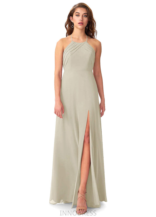 Kim Natural Waist Floor Length A-Line/Princess Sleeveless Scoop Bridesmaid Dresses