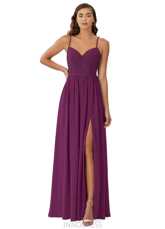 Selena A-Line/Princess Natural Waist Floor Length One Shoulder Sleeveless Bridesmaid Dresses