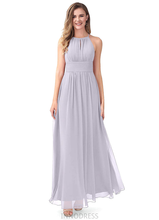 Linda Floor Length Natural Waist Short Sleeves A-Line/Princess V-Neck Bridesmaid Dresses