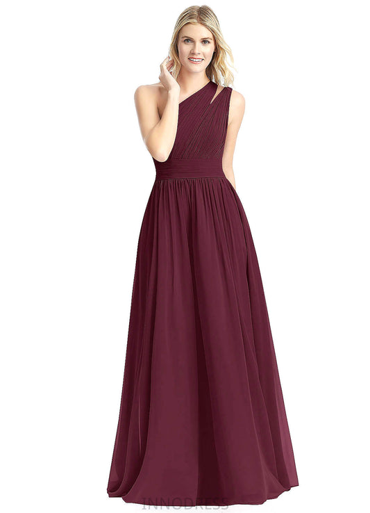 Hilda A-Line/Princess Sleeveless Floor Length Scoop Natural Waist Bridesmaid Dresses